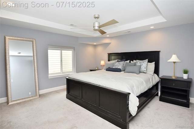 591 Wallace St, Birmingham, MI 48009 - bedroom with light colored carpet, a ceiling fan, and recessed lighting