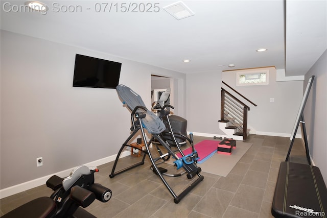 591 Wallace St, Birmingham, MI 48009 - exercise area with recessed lighting and baseboards