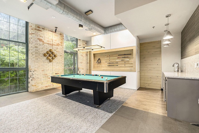 940 Monroe Ave NW Unit 416, Grand Rapids, MI 49503 - game room featuring floor to ceiling windows and billiards
