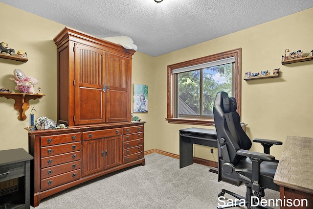 1026 Alan St, Fremont, MI 49412 - office featuring light carpet and a textured ceiling