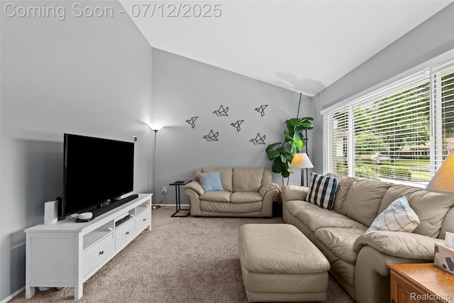 1450 N Stephen Ave, Clawson, MI 48017 - living area featuring lofted ceiling and light colored carpet