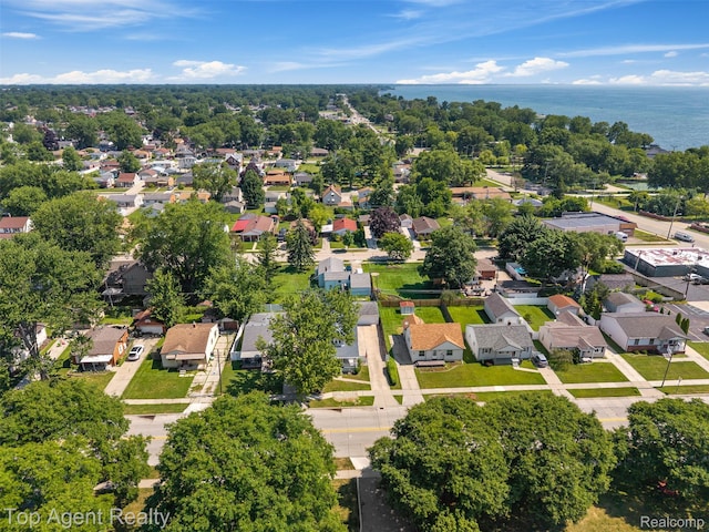 23123 E 13 Mile Rd, Saint Clair Shores, MI 48082 - aerial perspective of suburban area featuring a nearby body of water