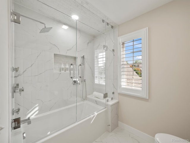 160 Darling Dr, Lake Orion, MI 48362 - full bath with marble finish floors and enclosed tub / shower combo