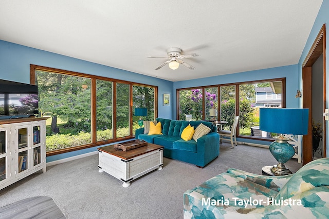 16205 Suffolk Dr, Spring Lake, MI 49456 - living area featuring ceiling fan