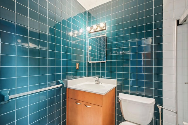 2373 Belgrade Notch St, Ann Arbor, MI 48103 - bathroom with tile walls and vanity