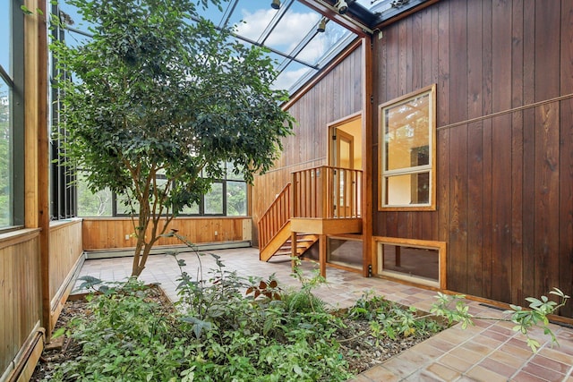 2373 Belgrade Notch St, Ann Arbor, MI 48103 - unfurnished sunroom with baseboard heating
