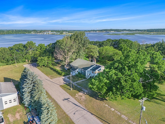 258 Division St, Eastlake, MI 49626 - aerial view of a nearby body of water