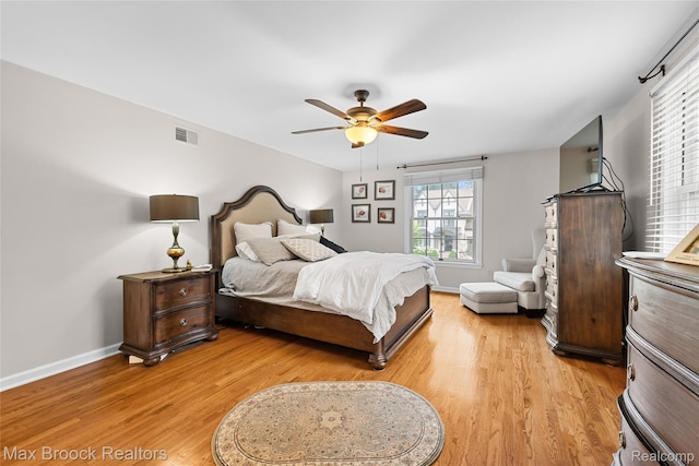 639 N Glenhurst Dr, Birmingham, MI 48009 - bedroom featuring light wood-type flooring and a ceiling fan