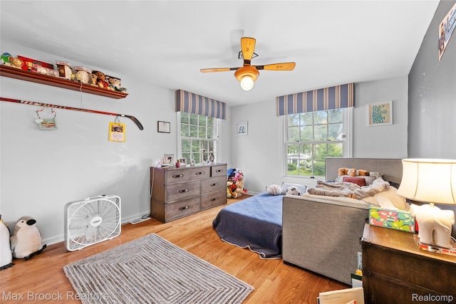 639 N Glenhurst Dr, Birmingham, MI 48009 - bedroom featuring wood finished floors and ceiling fan