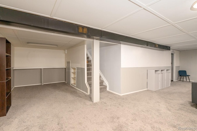 3410 N Main St, Royal Oak, MI 48073 - finished below grade area featuring carpet flooring and stairs
