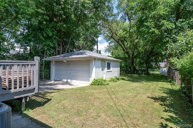 3410 N Main St, Royal Oak, MI 48073 - view of yard featuring an outdoor structure and a detached garage