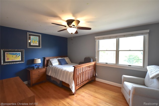 1983 Graefield Rd, Birmingham, MI 48009 - bedroom with light wood-style floors and a ceiling fan