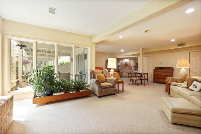 5 Mission Rdg, Frankenmuth, MI 48734 - living room featuring carpet flooring and recessed lighting