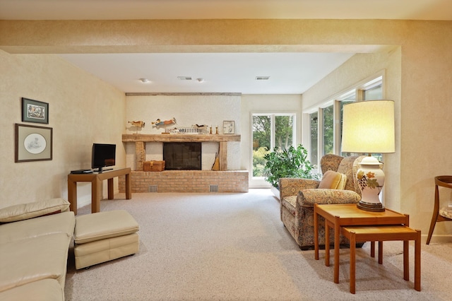 5 Mission Rdg, Frankenmuth, MI 48734 - carpeted living room featuring a fireplace