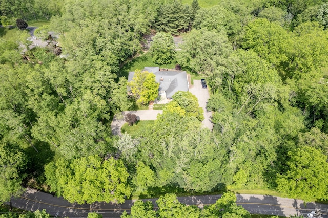 144 Barton N Dr, Ann Arbor, MI 48105 - aerial view of property's location with a heavily wooded area