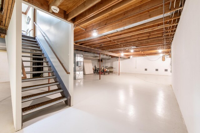 144 Barton N Dr, Ann Arbor, MI 48105 - basement with stairway