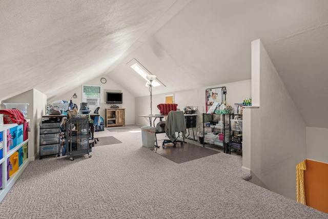 69291 Brush Trl, Niles, MI 49120 - office featuring lofted ceiling and carpet floors