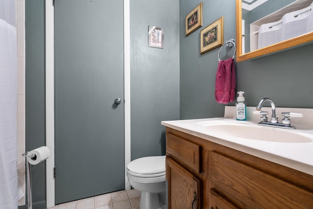 69291 Brush Trl, Niles, MI 49120 - full bath with vanity, tile patterned flooring, and a shower with shower curtain