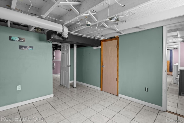 212 La Plaza Ct, Royal Oak, MI 48073 - finished basement with light tile patterned flooring