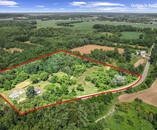278 E Southern Rd, Coldwater, MI 49036 - aerial view of property and surrounding area with property parcel outlined