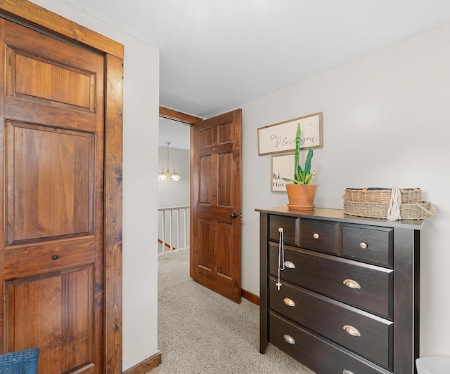 278 E Southern Rd, Coldwater, MI 49036 - hall with an upstairs landing and light colored carpet