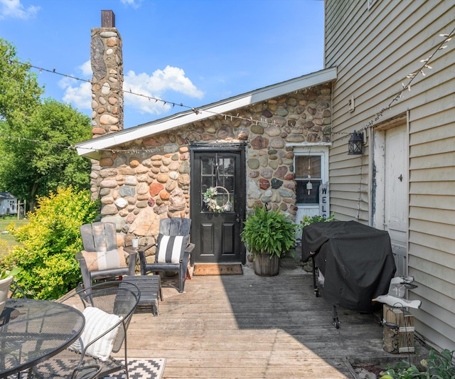 278 E Southern Rd, Coldwater, MI 49036 - wooden terrace featuring a grill