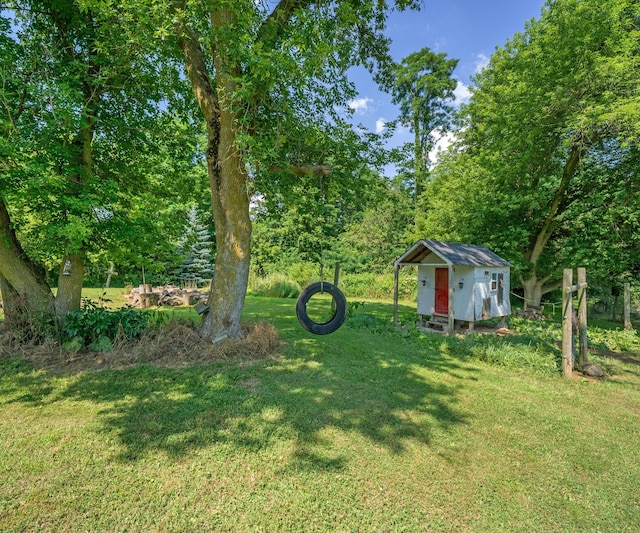 278 E Southern Rd, Coldwater, MI 49036 - view of grassy yard with a storage unit