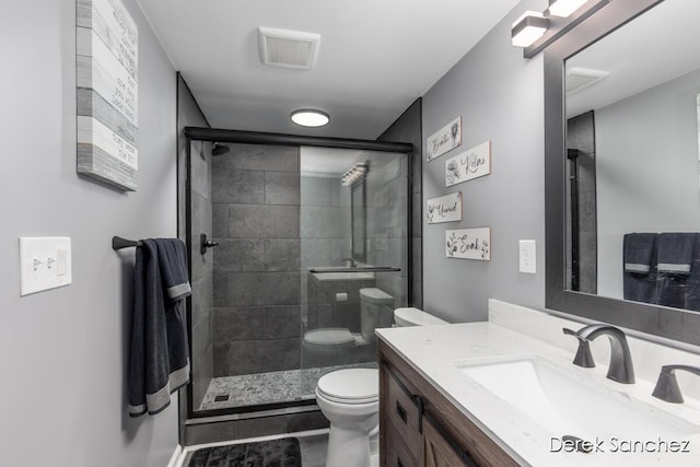 5845 Nile Dr SW, Wyoming, MI 49418 - full bathroom featuring vanity and a stall shower