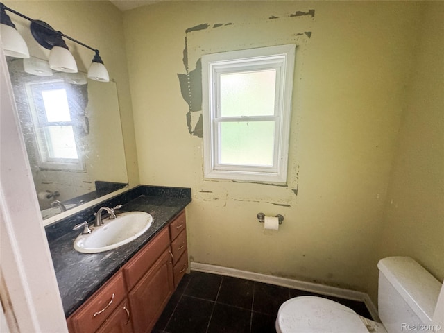 7889 Chilson Rd, Hamburg, MI 48169 - half bathroom featuring vanity and tile patterned flooring