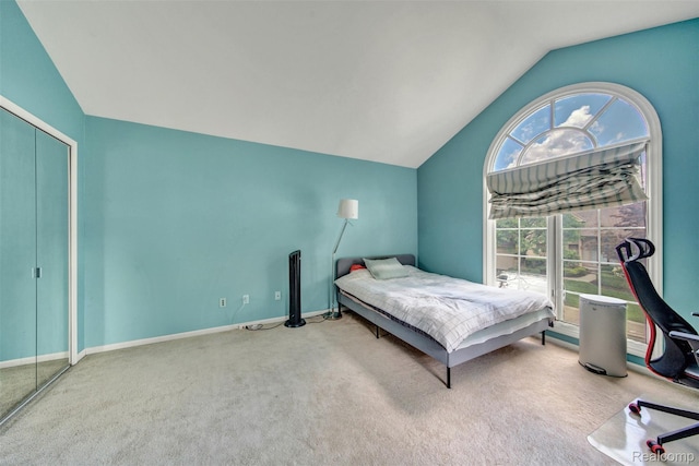 584 Cambridge Way, Bloomfield Hills, MI 48304 - carpeted bedroom with lofted ceiling and a closet