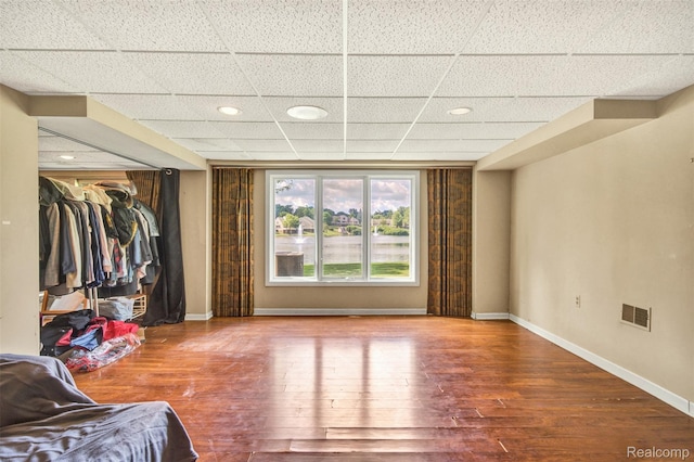 584 Cambridge Way, Bloomfield Hills, MI 48304 - bedroom with a paneled ceiling, wood finished floors, and recessed lighting