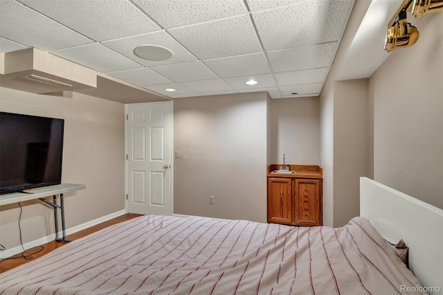 584 Cambridge Way, Bloomfield Hills, MI 48304 - bedroom featuring a paneled ceiling, recessed lighting, and wood finished floors