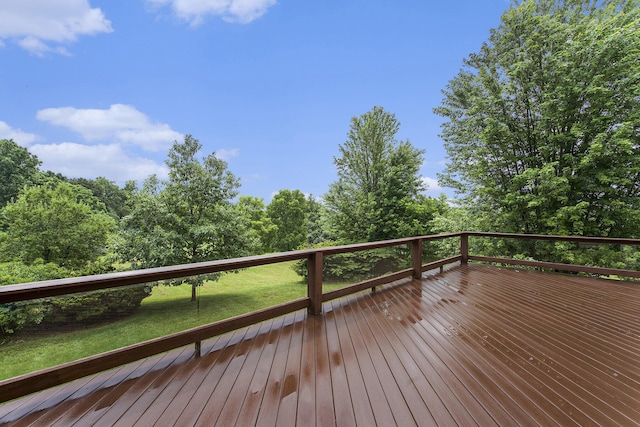 436 Pine Brae St, Ann Arbor, MI 48105 - wooden deck with a yard