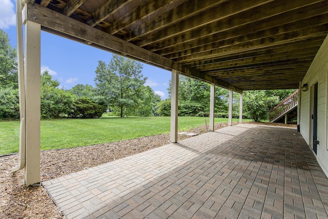 436 Pine Brae St, Ann Arbor, MI 48105 - view of patio featuring view of wooded area
