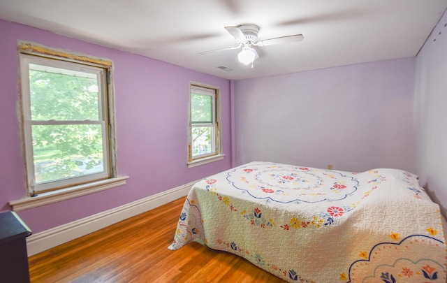 500 W Chicago St, Coldwater, MI 49036 - bedroom featuring wood finished floors and ceiling fan