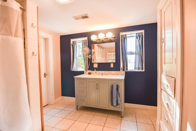 500 W Chicago St, Coldwater, MI 49036 - bathroom with vanity and tile patterned flooring