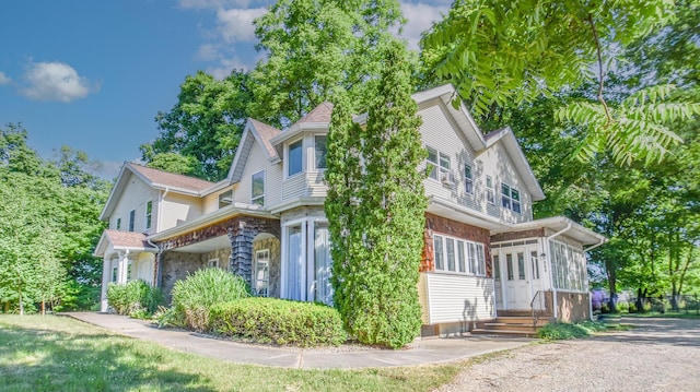 500 W Chicago St, Coldwater, MI 49036 - view of home's exterior with entry steps and stone siding