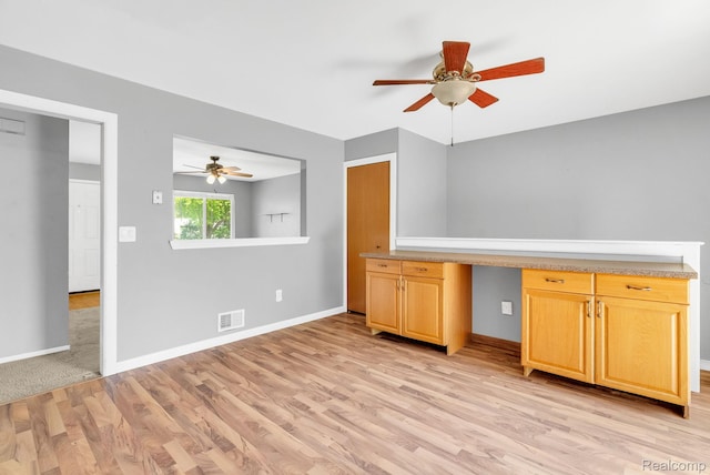 35057 Markey St, Westland, MI 48186 - unfurnished office with ceiling fan and light wood-type flooring