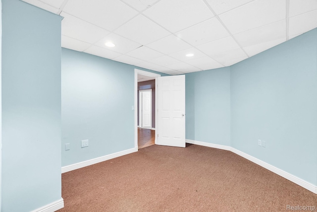 35057 Markey St, Westland, MI 48186 - empty room with carpet floors, recessed lighting, and a paneled ceiling