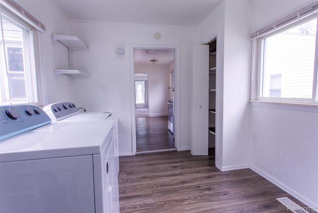 27700 Dartmouth St, Troy, MI 48071 - washroom with independent washer and dryer and dark wood-style floors