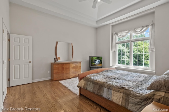 519 Hawksmoore Dr, Clarkston, MI 48348 - bedroom with wood finished floors and ceiling fan