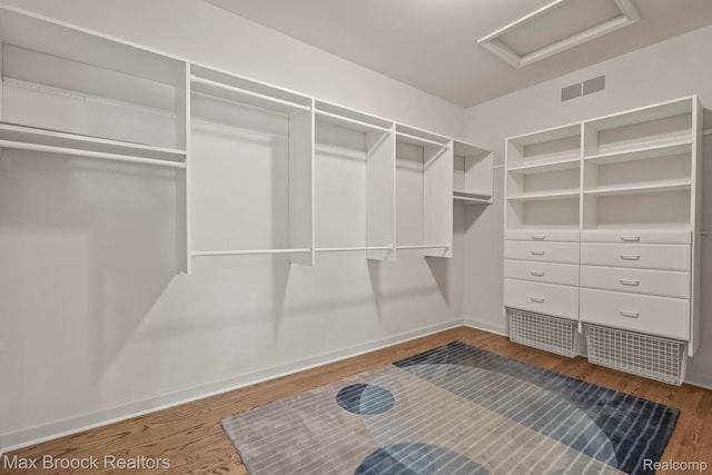 519 Hawksmoore Dr, Clarkston, MI 48348 - spacious closet featuring attic access and wood finished floors