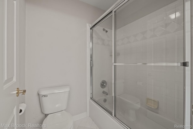 519 Hawksmoore Dr, Clarkston, MI 48348 - bathroom with enclosed tub / shower combo and tile patterned floors