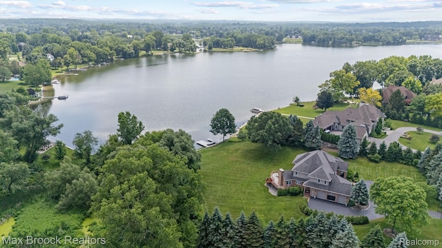 519 Hawksmoore Dr, Clarkston, MI 48348 - aerial view of property and surrounding area with a nearby body of water