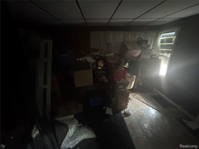 17416 Bentler St, Detroit, MI 48219 - basement featuring a paneled ceiling