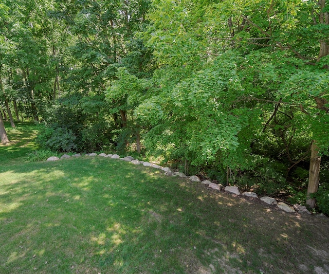 2418 Meadowridge Ct, Ann Arbor, MI 48105 - view of grassy yard featuring a view of trees