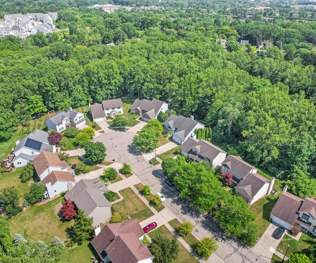 2418 Meadowridge Ct, Ann Arbor, MI 48105 - aerial view of residential area with a forest