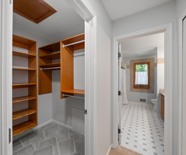 2418 Meadowridge Ct, Ann Arbor, MI 48105 - spacious closet featuring attic access