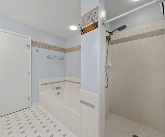 2418 Meadowridge Ct, Ann Arbor, MI 48105 - bathroom with a tile shower and a bath