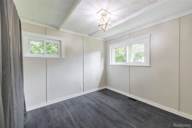 8614 Lake Rd, Grosse Ile, MI 48138 - unfurnished room with healthy amount of natural light and dark wood-type flooring